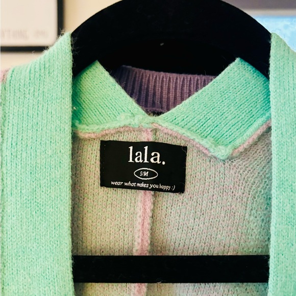 Dressed in Lala Love You Oversize Checkerboard Cardigan - Picture 3 of 3